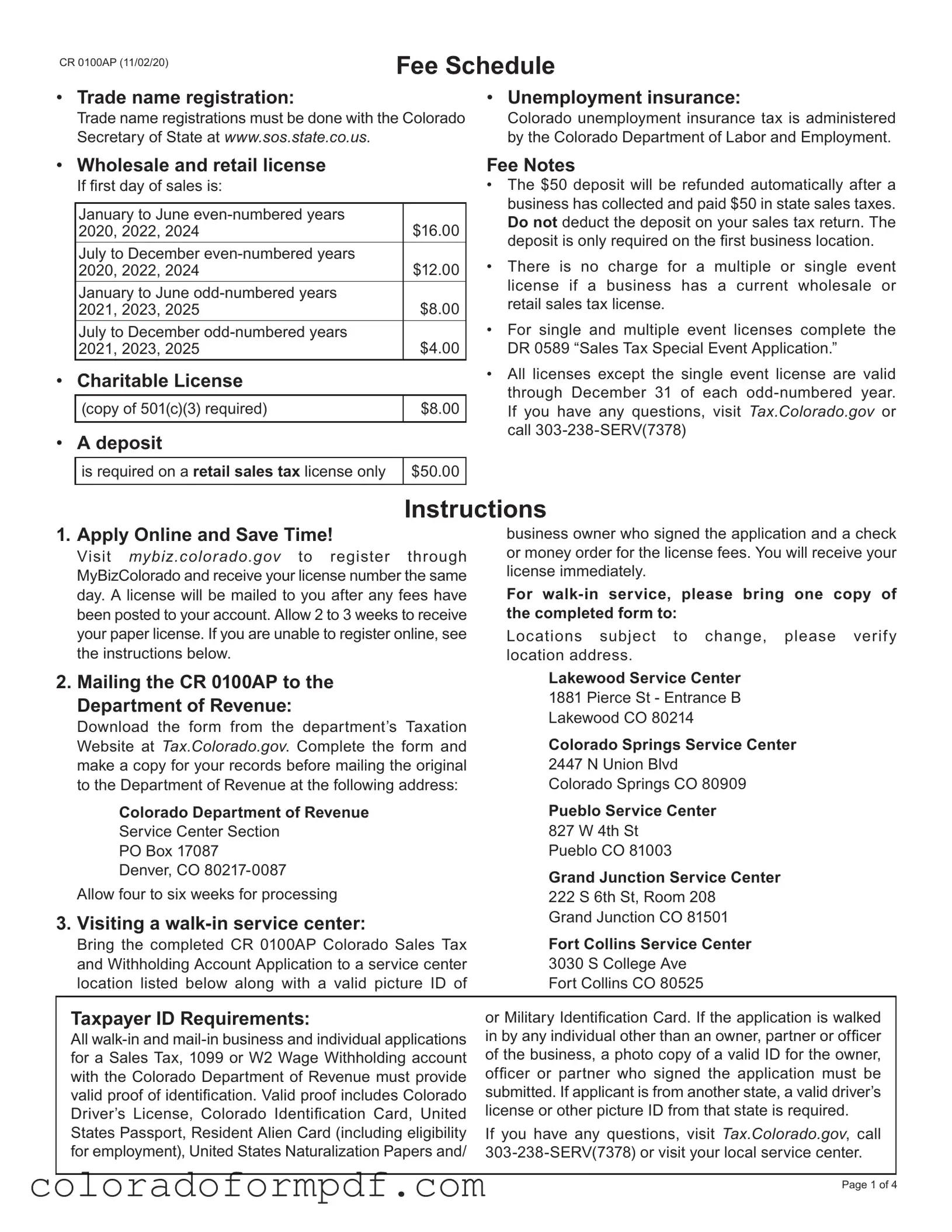 Fill Out Your Colorado Cr 100 Form