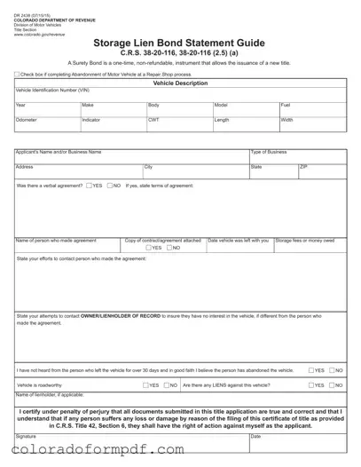 Fill Out Your Colorado Dr 2438 Form