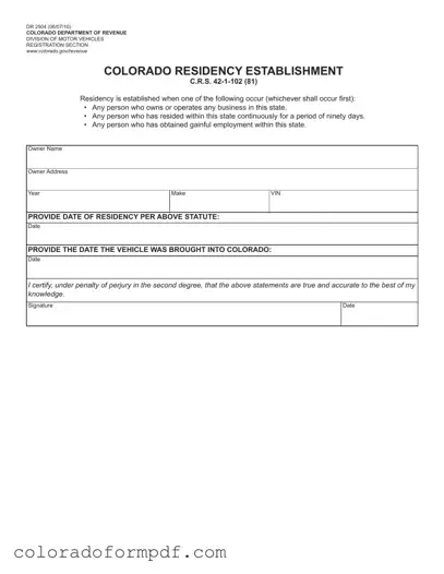 Fill Out Your Colorado Dr 2504 Form