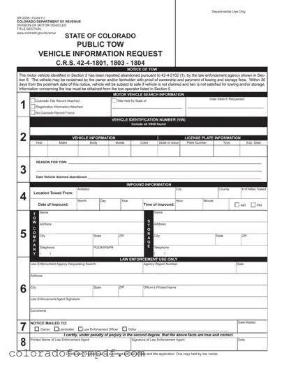 Fill Out Your Colorado Dr Form