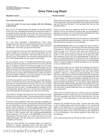 Fill Out Your Colorado Drive Form