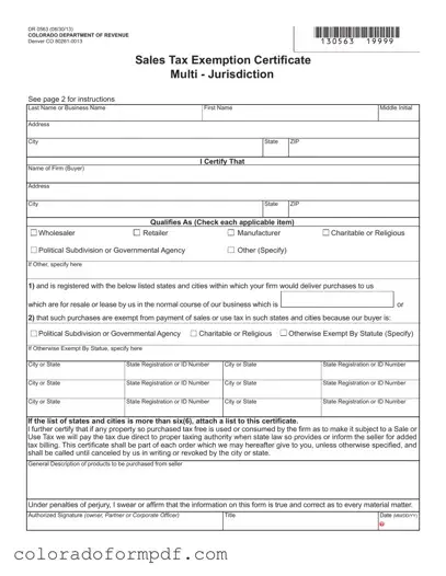Fill Out Your Colorado Exemption Form
